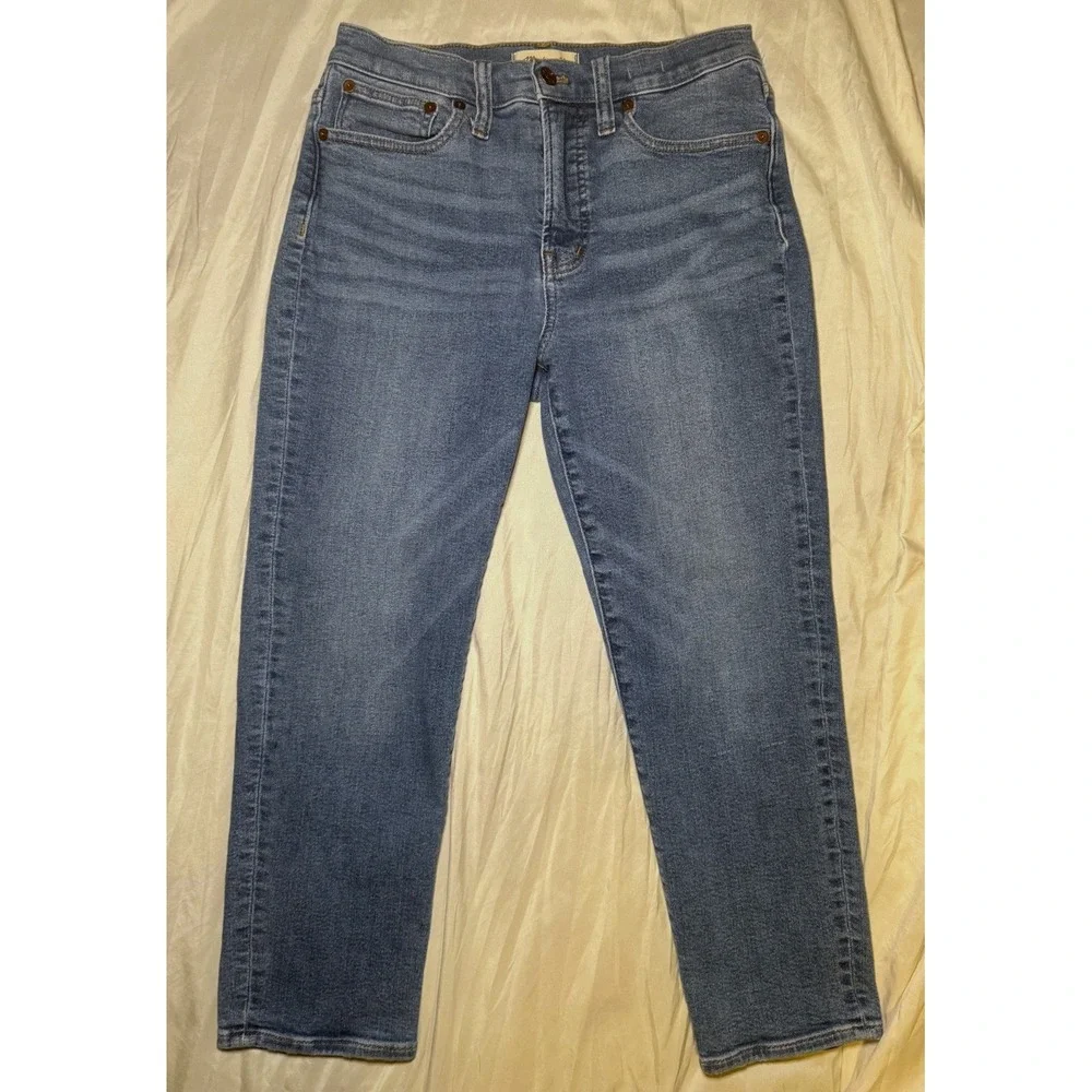 Madewell The Perfect Vintage Jean Women 27P Blue High Rise Tapered Denim Pants - Picture 1 of 5